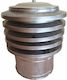 Inox Shell Krone Rauchrohr Inox 160mm Silber