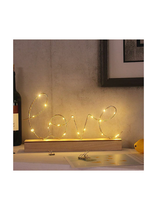 Decorative Table Baterie Lamp Love Built-in LED