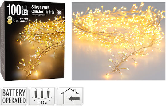 Διακοσμητικό Φωτιστικό Deco LED Θερμό Λευκό Τζάκι 100εκ.