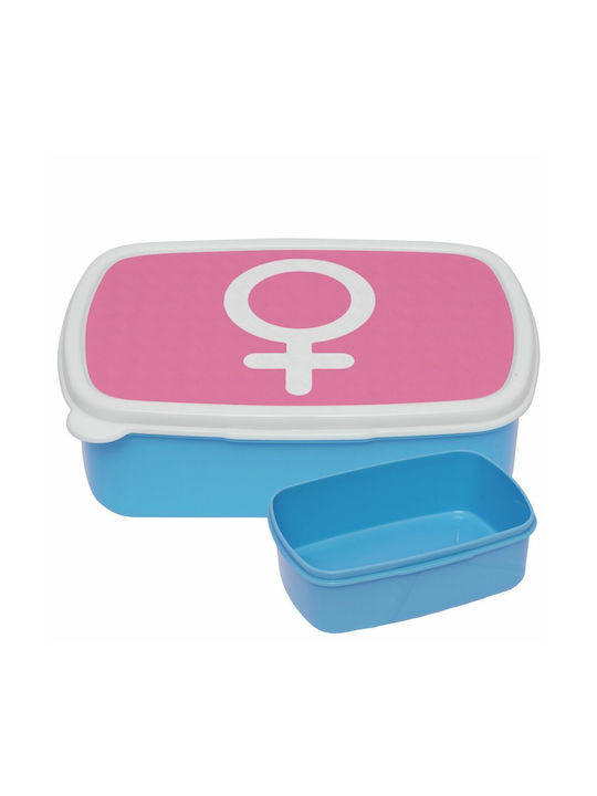 Koupakoupa Plastic Lunch Box Female Blue 18x13cm