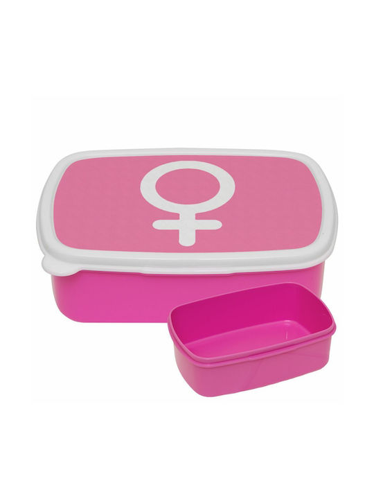 Koupakoupa Plastic Lunch Box Female Pink 18x13cm