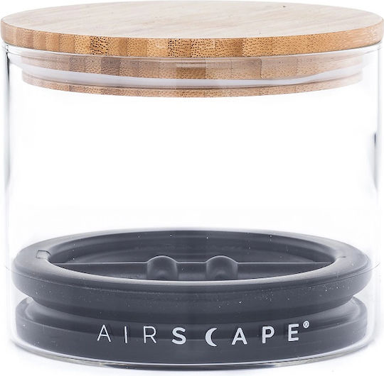Glass Coffee Container with Lid Transparent 850ml