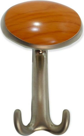 Mital Metallische Wandhalterung 2 Haken 9.5x6.5x15cm Mital Metallische Wandhalterung 2 Haken 9.5x6.5x15cm