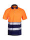 Stenso Glow Hv Work Polo Shirt Orange with Reflective Tapes