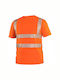 CXS T-Shirt Εργασίας Πορτοκαλί με Ανακλαστικές Ταινίες