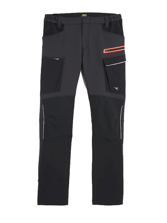 Utility Diadora Cargo Ανακλαστικό Παντελόνι Εργασίας Μαύρο