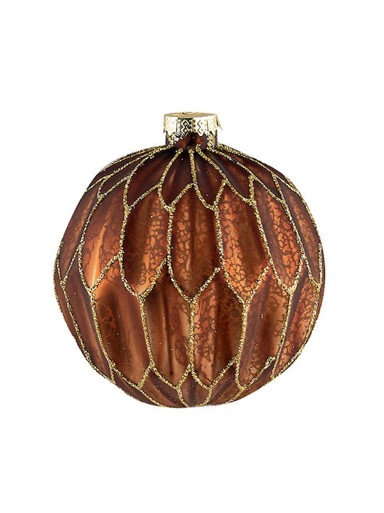 Christmas Glass Ball Ornament Brown