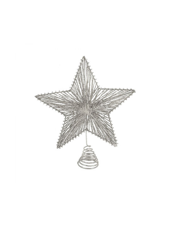 Christmas Star Ornament Silver 30x30cm