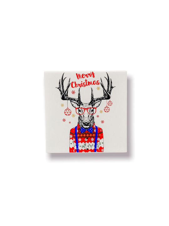 Christmas Hipster Zoo Reindeer Χριστουγεννιάτικο Σουβέρ Πορσελάνινο Τάρανδοι
