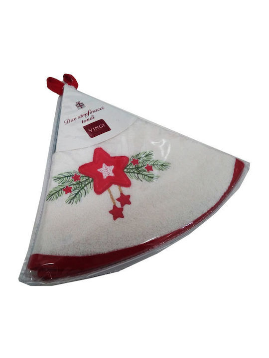 Christmas Towel White W45xD45cm 1pcs