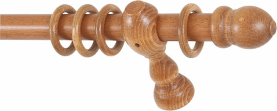 Ramino Lemnos Bărbat Pentru Perdele Single Φ35mm 180cm Miere Bărbat Pentru Perdele