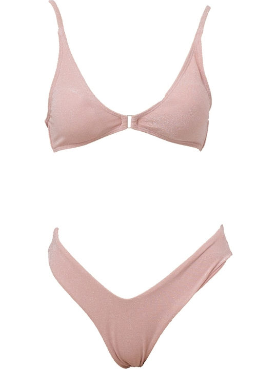 InShoes Bikini Set Triangle Top & Slip Bottom Pink