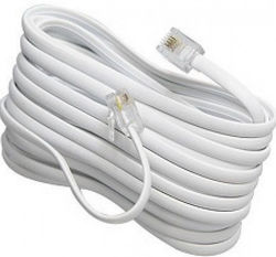 Aiouda Flat Telephone Cable RJ11 6P4C 5m (06195Μ)