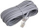 Flat Τηλεφωνικό Καλώδιο RJ11 6P4C 5m Γκρι (30916-05G)
