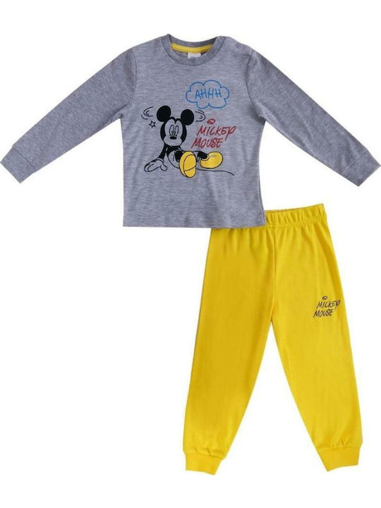 Disney Pijama pentru copii De iarnă Din bumbac Galbenă Mickey His World