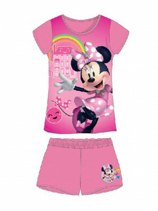 Minnie Mouse Παιδική Πιτζάμα Καλοκαιρινή Ροζ Minnie Mouse Short Minnie Mouse Παιδική Πιτζάμα Καλοκαιρινή Ροζ Minnie Mouse Short