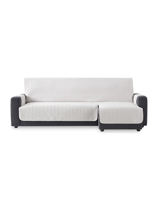 Aithrio Universal Geo Waterproof Elastic Cover for Corner Sofa Ecru 1pcs GEO-QUILT-GONIA-C/1-ΙΒΟΥΆΡ-ΔΕΞΙΆ-240CM