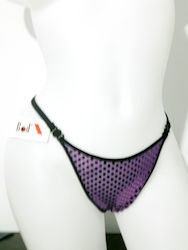 Lame Γυναικείο Sexy String Μωβ