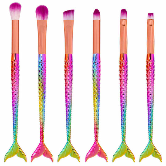 Beautyware Σετ με Πινέλα Μακιγιάζ από Συνθετική Τρίχα 6τμχ