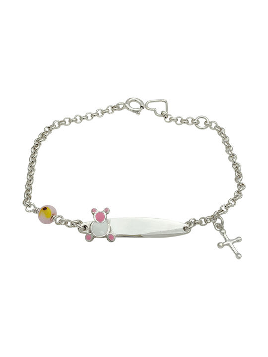 Kosmima Shop Kids Silver ID Bracelet for Girl