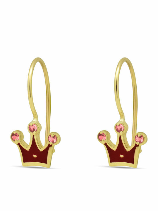 Goldjewels Kids Earrings Pendants Crowns from Gold 9K