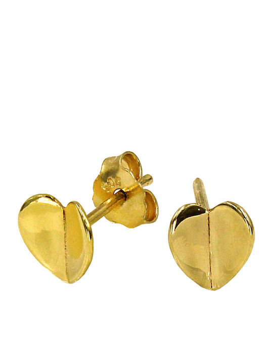Roloi Kaliamanis Детски Обеци Studs Сърце от Злато 14K