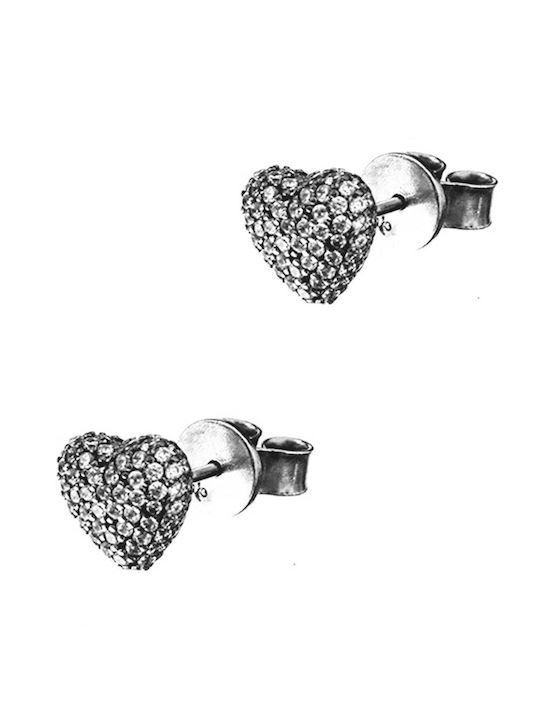 Kids Earrings Studs Hearts made of Silver