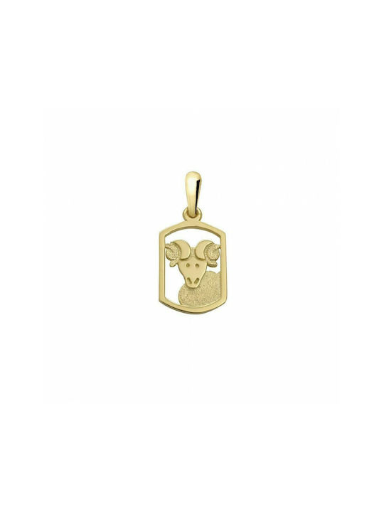 Gold Zodiac Sign Kids Pendant 9K GMT0003