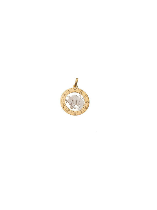 Gold Zodiac Sign Kids Pendant 9K GMT0051