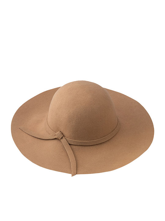 Brims and Trims Γυναικείο Μάλλινο Καπέλο Μπεζ