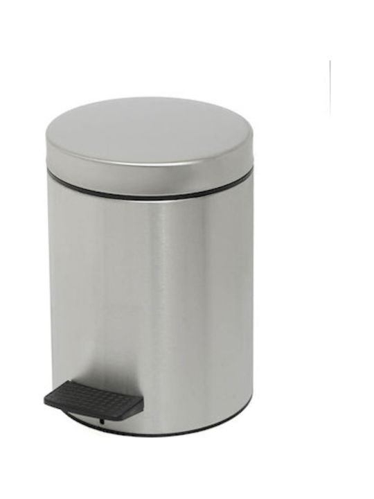 Inox Καλαθάκι Μπάνιου 5lt Ασημί
