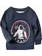 Kinder-Sweatshirt Blau Spaceman