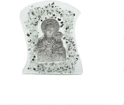 Moda Mostra Heiligenikone Gottesmutter mit Kind Glas 10x12cm Moda Mostra Heiligenikone Gottesmutter mit Kind Glas 10x12cm