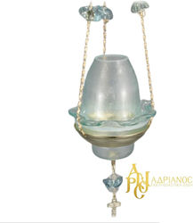 Glass Hanging Vigil Oil Lamp F140-C