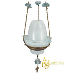 Glass Hanging Vigil Oil Lamp F140-W