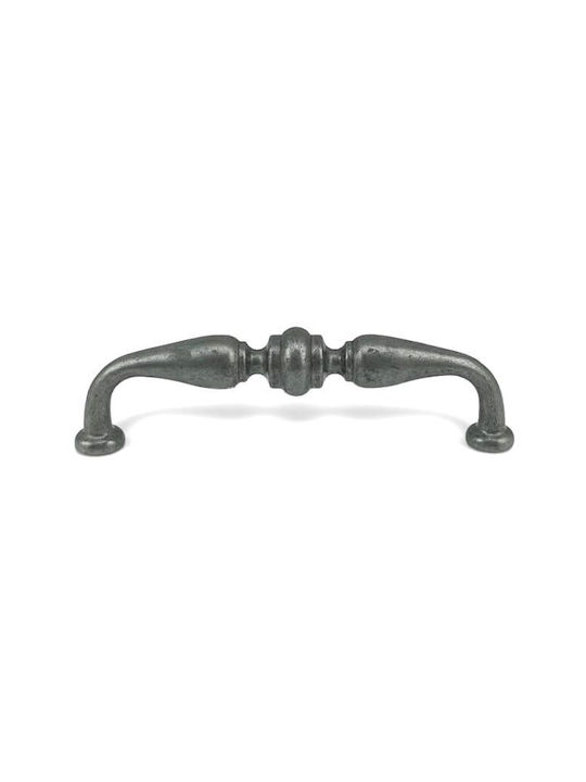 Rei Handgriff Möbelgriff aus Metallisch in Silber Farbe 3512-96-KASSITEROS 1Stück