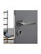 Lever Front Door with Rosette Right Gray
