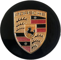 Wheel Center Cap Porsche with 65mm Internal Diameter Black 1pc