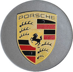 Wheel Center Cap Porsche with 76mm Internal Diameter Gray 1pc