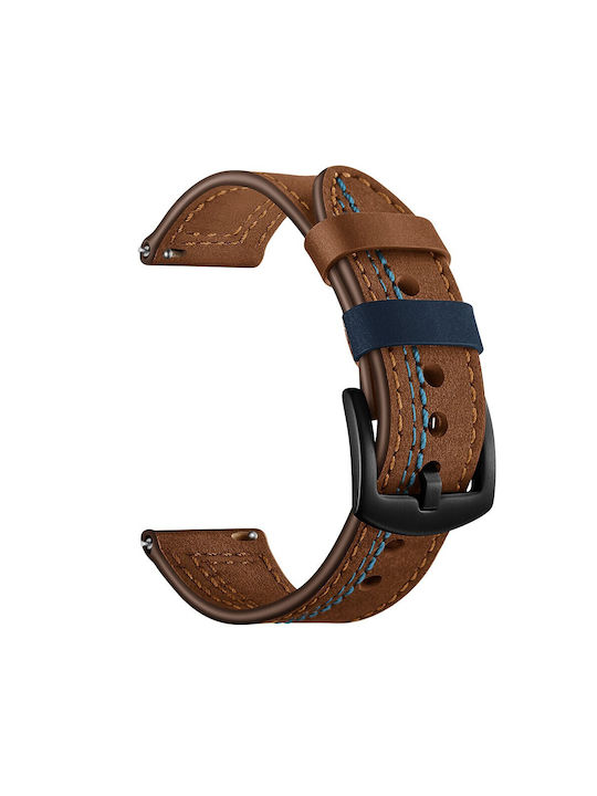 Каишка Кожа Кафяв (Amazfit GTR 4 46 мм)