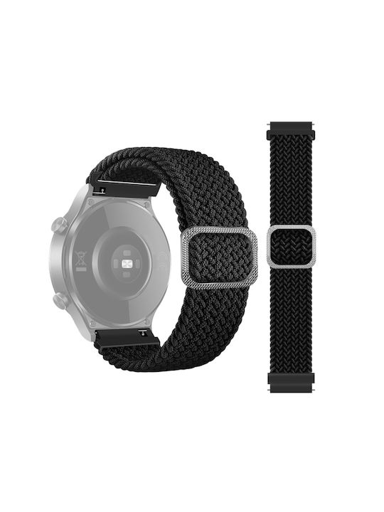 Braided Λουράκι Υφασμάτινο Μαύρο (Amazfit GTS 2 / GTS 2 Mini / GTS 2e)