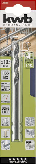 KWB Hi-nox Διαμαντοτρύπανο HSS με Κυλινδρικό Στέλεχος για Μέταλλο 10mm