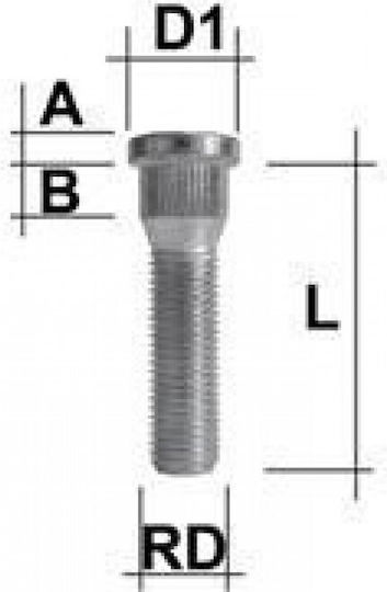 SCC Μπουζόνια M14x1,5 Μήκους 60mm
