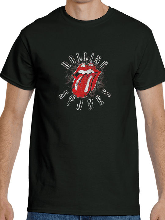 T-shirt Rolling Stones Μαύρο