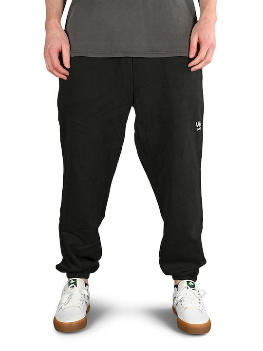 RVCA Men's Sweatpants with Rubber Black