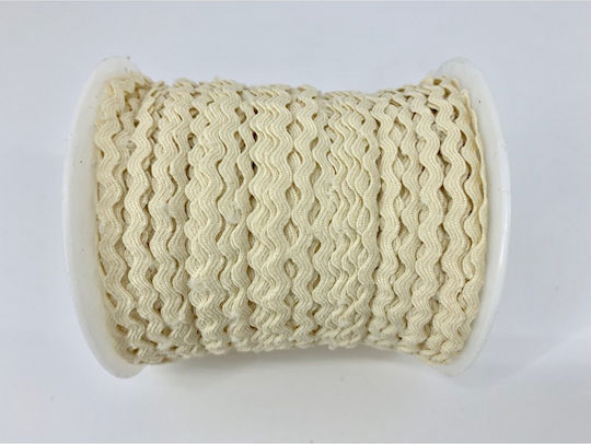 Riniotis Stoff Band Monochrom Beige mit Breite 3mm