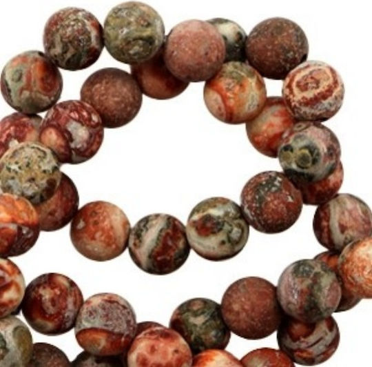 Craft Beads from Stone Brown 1pcs 6mm