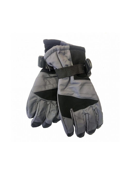 Snow Knitted Kids Gloves Gray