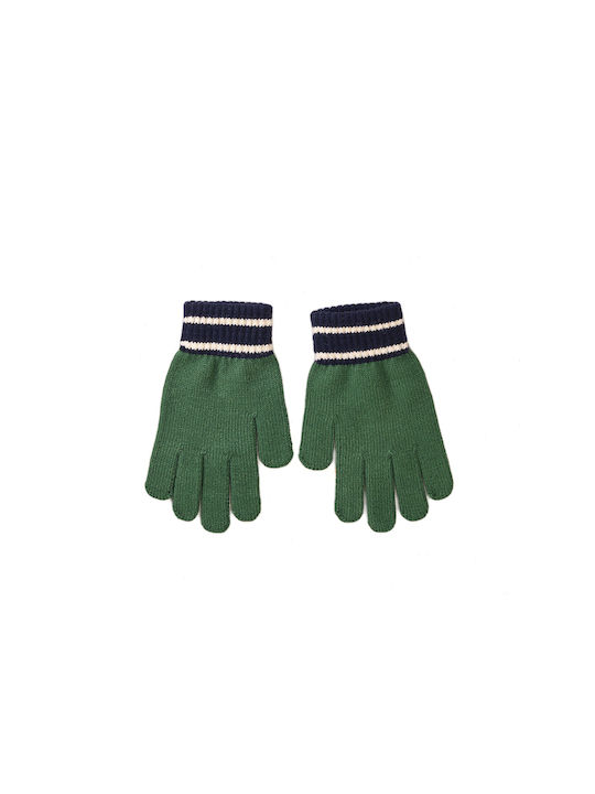 Minoti Kinderhandschuhe Handschuhe Grün 1Stück – Boys Rib Knit Glove Tipping