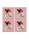 Koupakoupa Happy Bird Day Untersetzer Hölzernes Rosa 4Stück